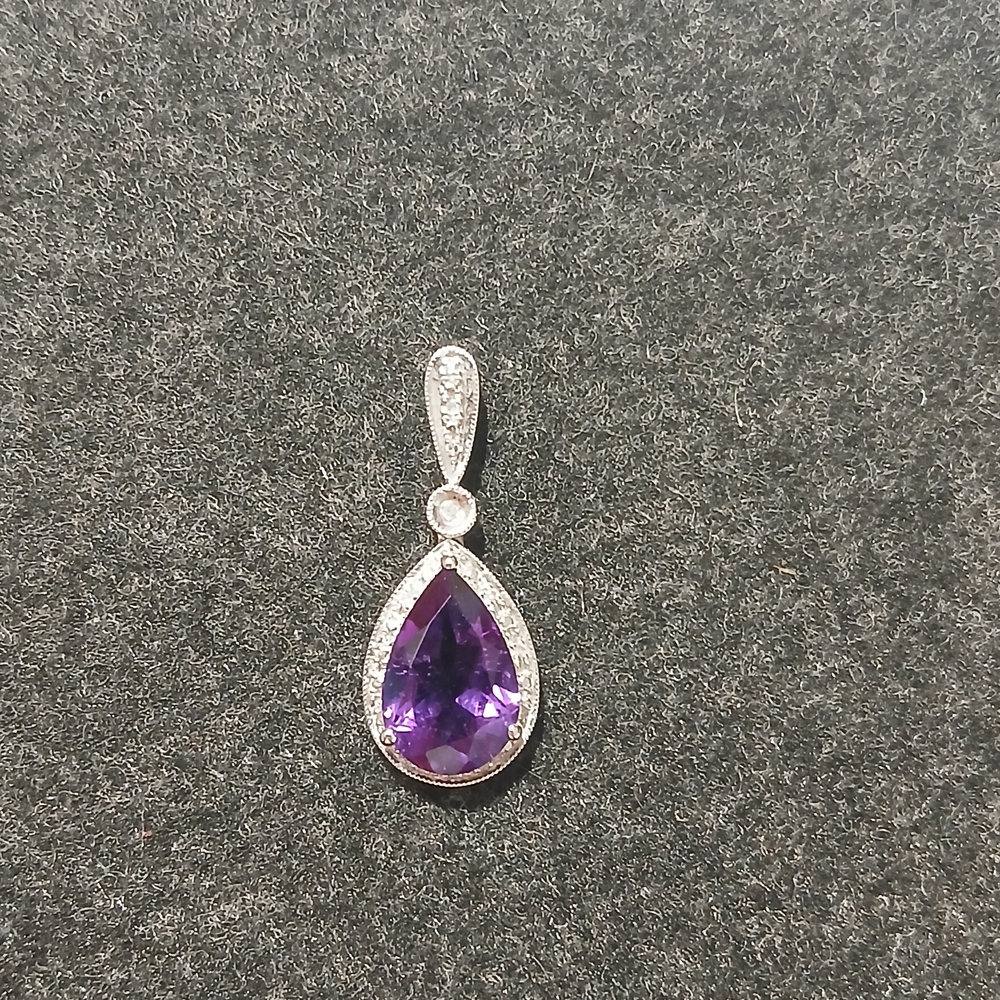 Amethyst Teardrop Pendant